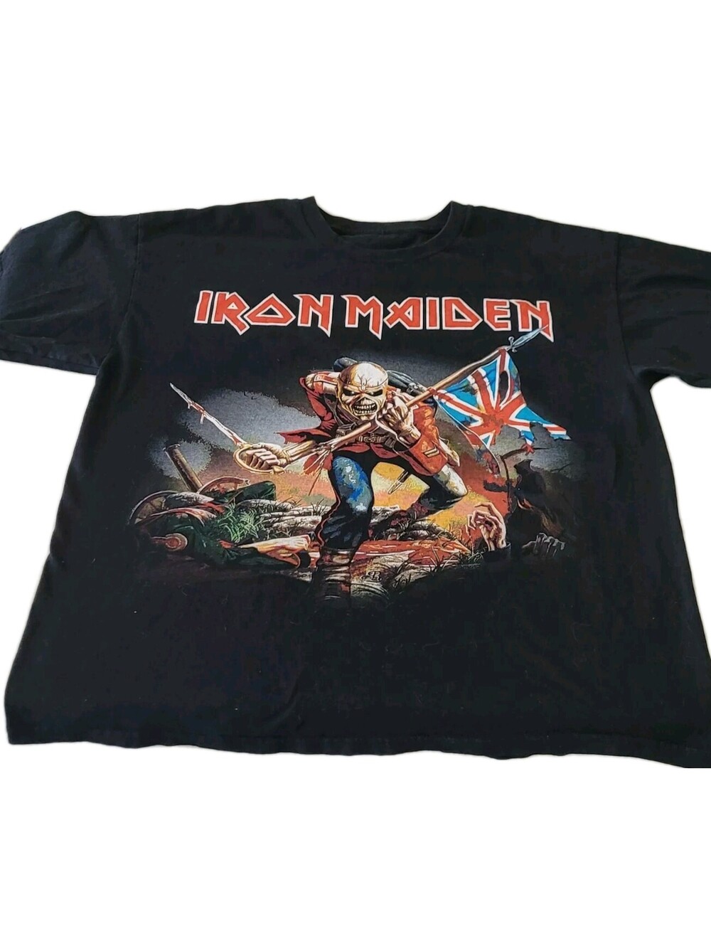 Iron Maiden, The Trooper Black Graphic Short Sleeve Tee Size XL Men's Women's